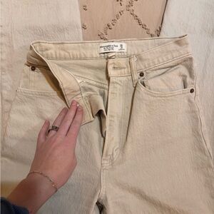 Abercrombie & Fitch Beige Denim Pants